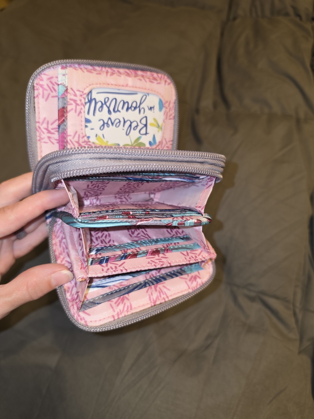 Lug Splits Compact Wallet In Botanical Multi - Picture 8 of 8